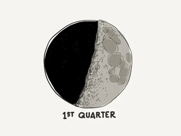 1st quarter moon - Daniel Cummings