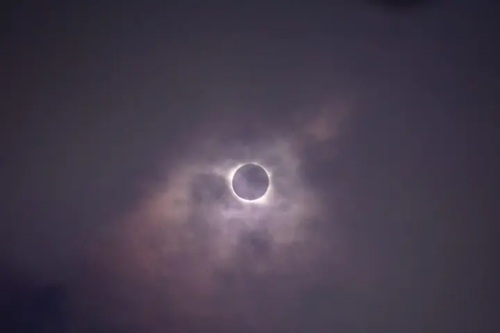 Image of the Total Eclipse August, 21, 2017 as seen from Folly Beach, SC