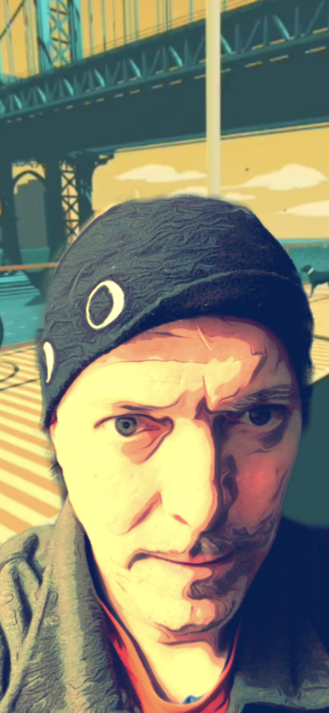 Half the Moon Hat brim folded to hide four phase images