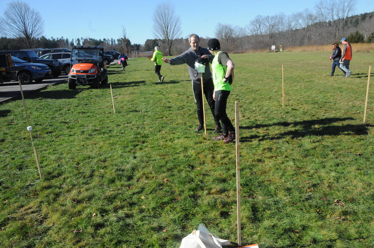 Moon Hat demo station at the Raven Rocks Run, Ward Pound Ridge Reservation