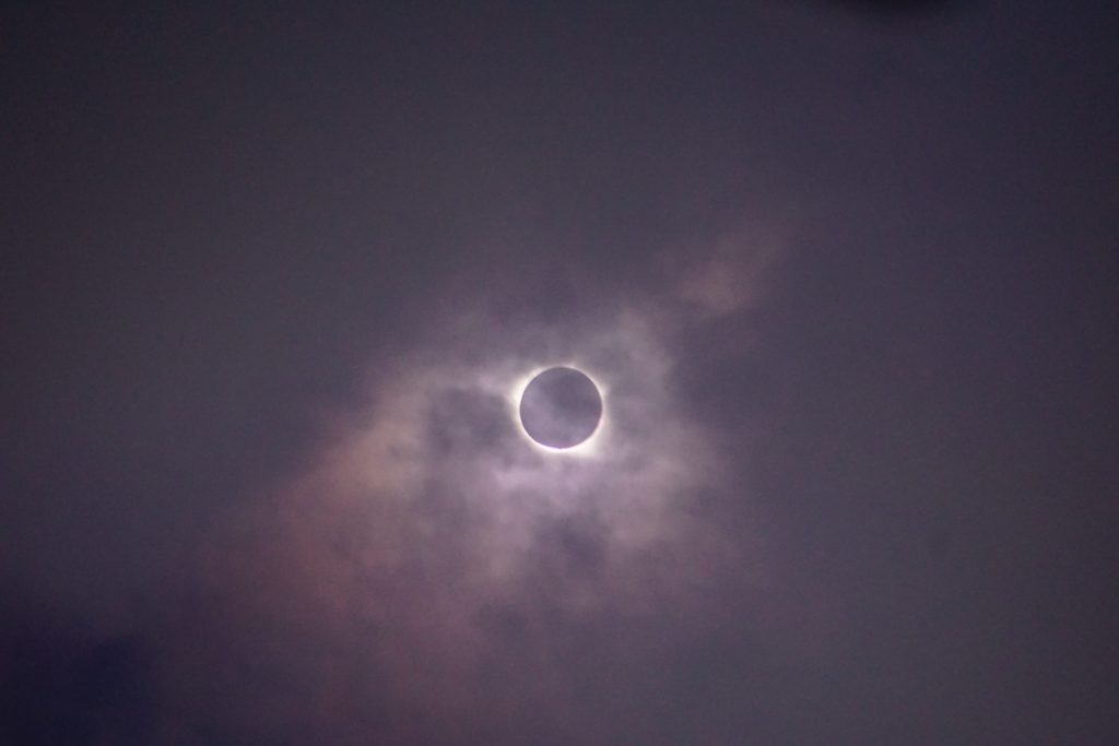 Image of the Total Eclipse August, 21, 2017 as seen from Folly Beach, SC